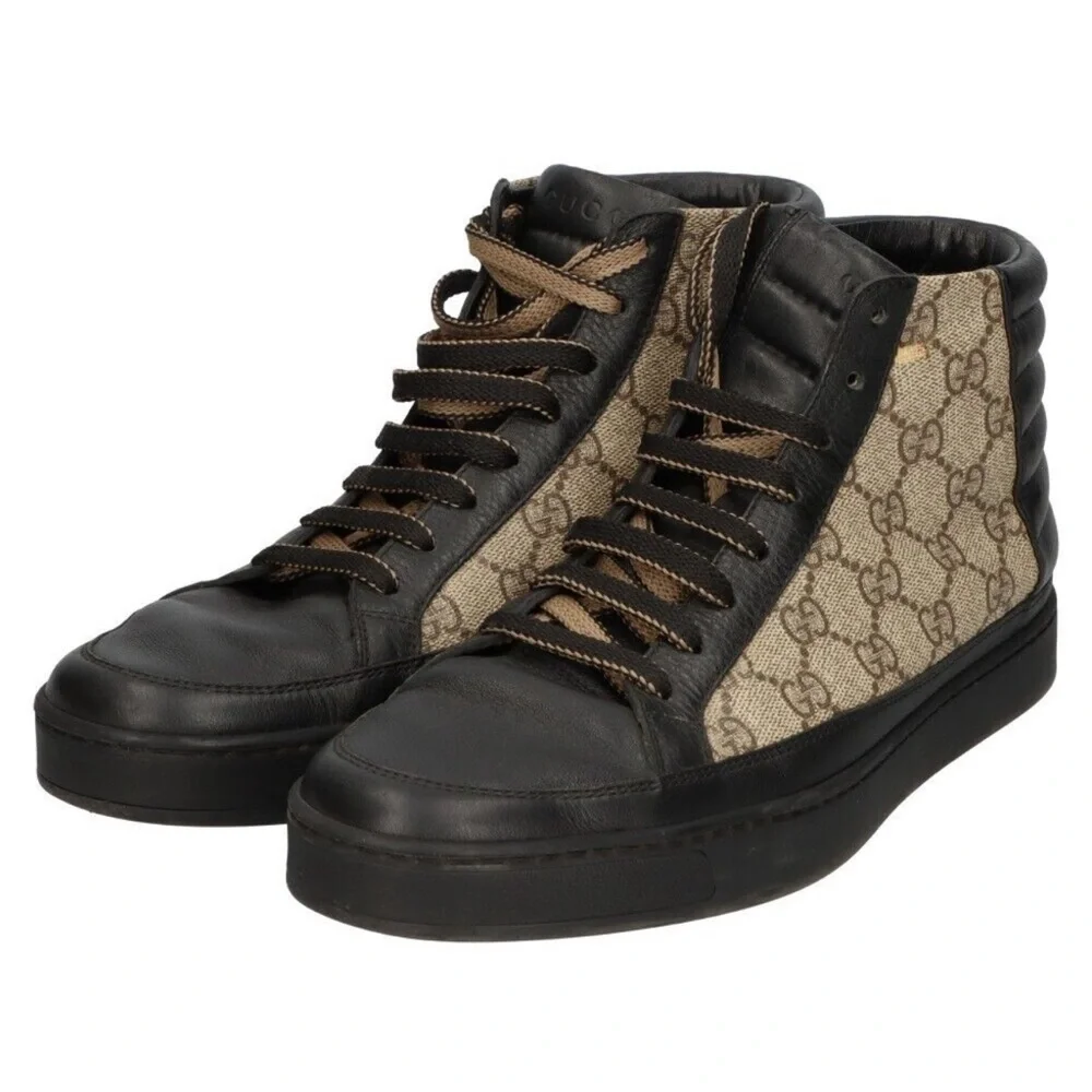 * HOT ITEM * Gucci Limited Edition GG Supreme Hi-Top Sneakers - Size: 12 (USA) - Picture 3 of 7